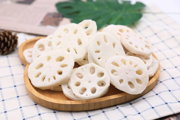 Sinocharm Brc Grade a IQF Frozen Lotus Root Cut