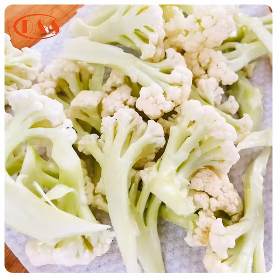 Nop EU Organic Frozen IQF Cauliflower Cut / Floret From China