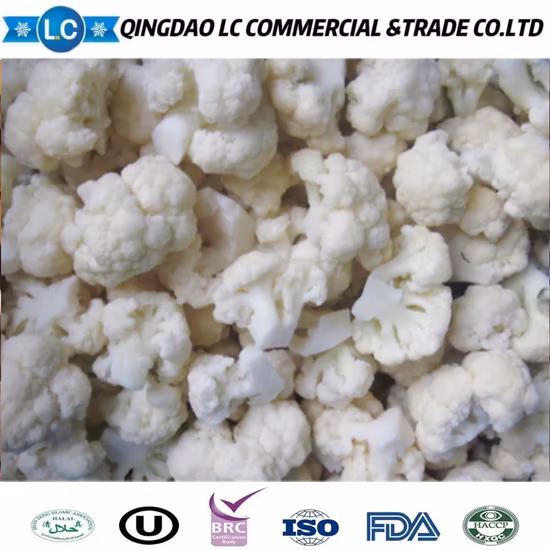 Venta al por mayor de coliflor congelada procesada IQF
