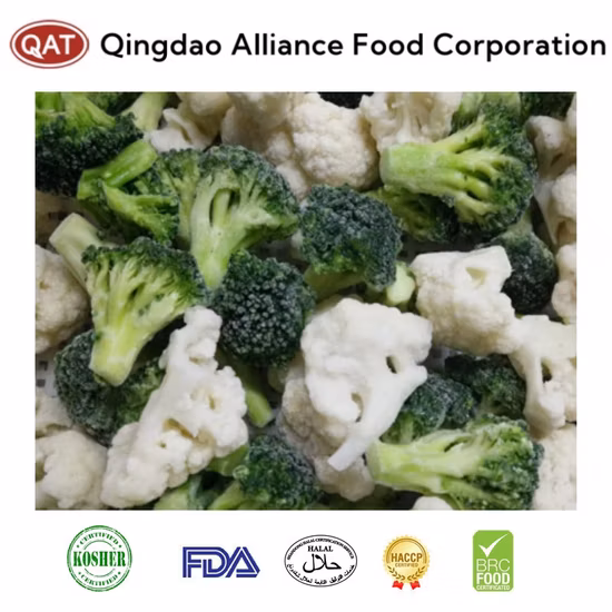 China Congelado 2/3/4 Formas Verduras mixtas con guisantes verdes/maíz dulce/zanahoria/frijoles/coliflor/ brócoli