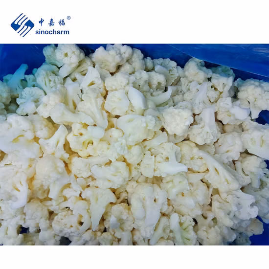 Sinocharm Pesticida 4-6cm Coliflor fresca IQF Coliflor congelada con Brc-a